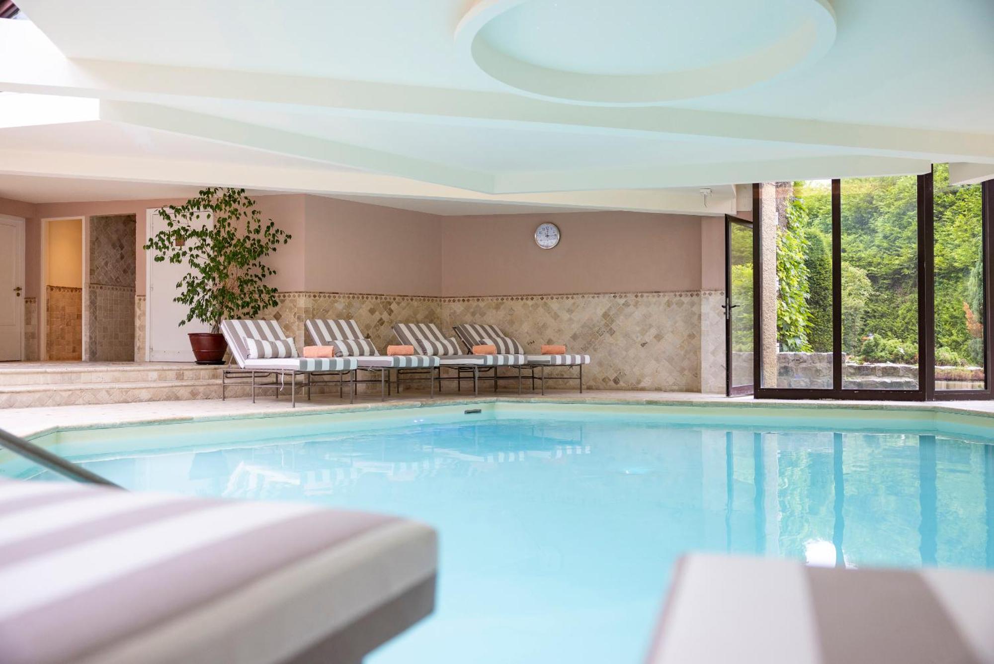 Hostellerie Briqueterie & Spa Champagne Vinay  Luaran gambar The swimming pool at the hotel